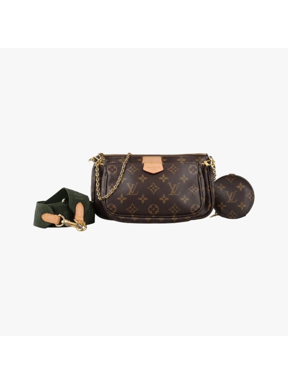 Louis Vuitton Multi Pochette Accessoires Monogram Brown Khaki Canvas
